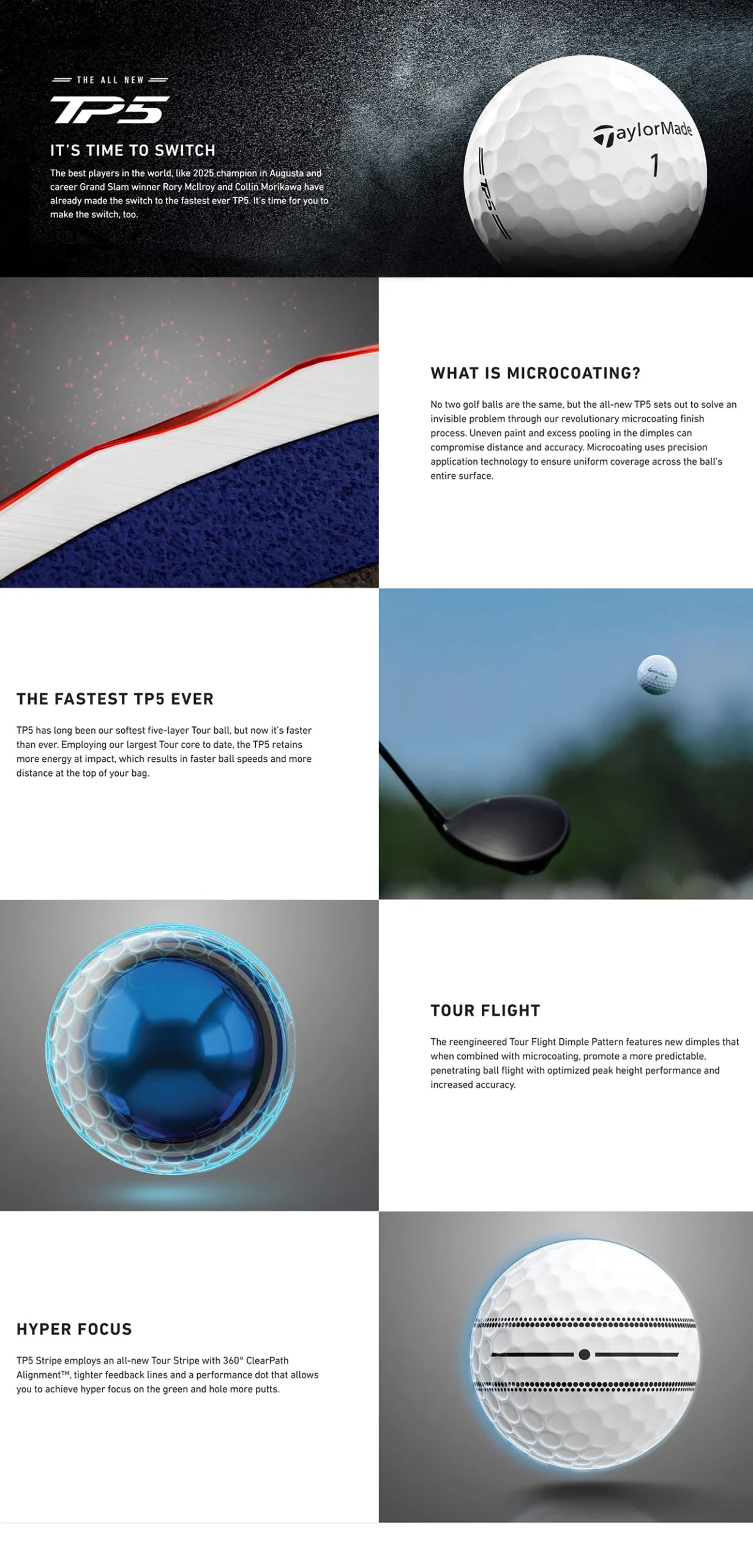 Taylormade TP5 Golf Balls - White