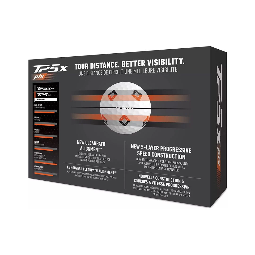 Taylormade TP5x Pix 3.0 Golf Balls - White - Image 4