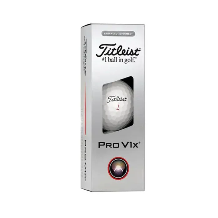 Titleist Pro V1x Golf Enhanced Alignment Balls - White - Image 2
