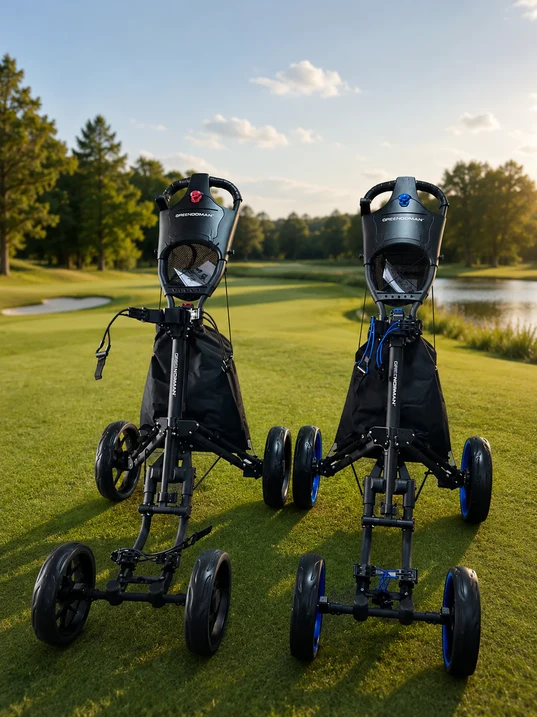 Greg Norman ONE Pro One-Click Folding 4-Wheel Golf Push Trolley - Image 7