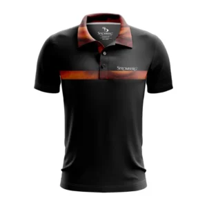 Stromberg Sunset Bite Black Golf Polo Shirt Sunset/Black