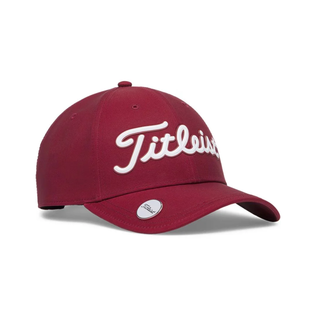 Titleist Men's Players Performance Ball Marker Adjustable Cap - Crimson/White