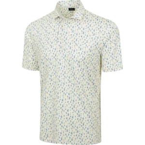 Greg Norman Men's ML75 Aloha Hour Polo Tshirt (US Size) Lemon Shark