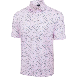 Greg Norman Men's ML75 Aloha Hour Polo Tshirt (US Size) Rose Shadow