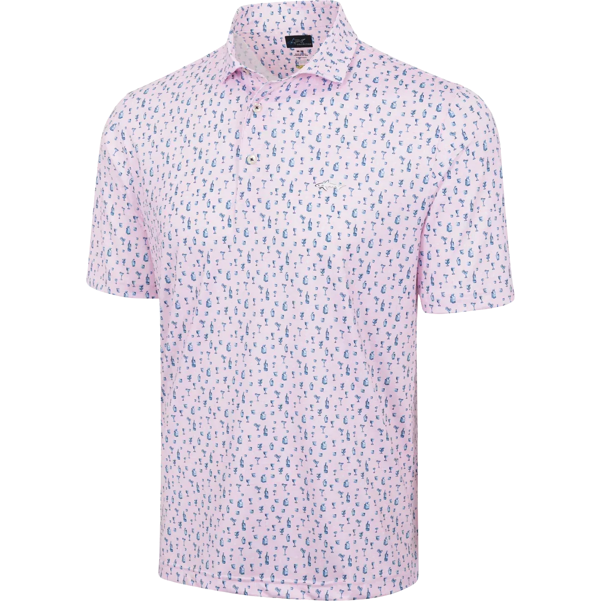 Greg Norman Men's ML75 Aloha Hour Polo Tshirt (US Size) Rose Shadow