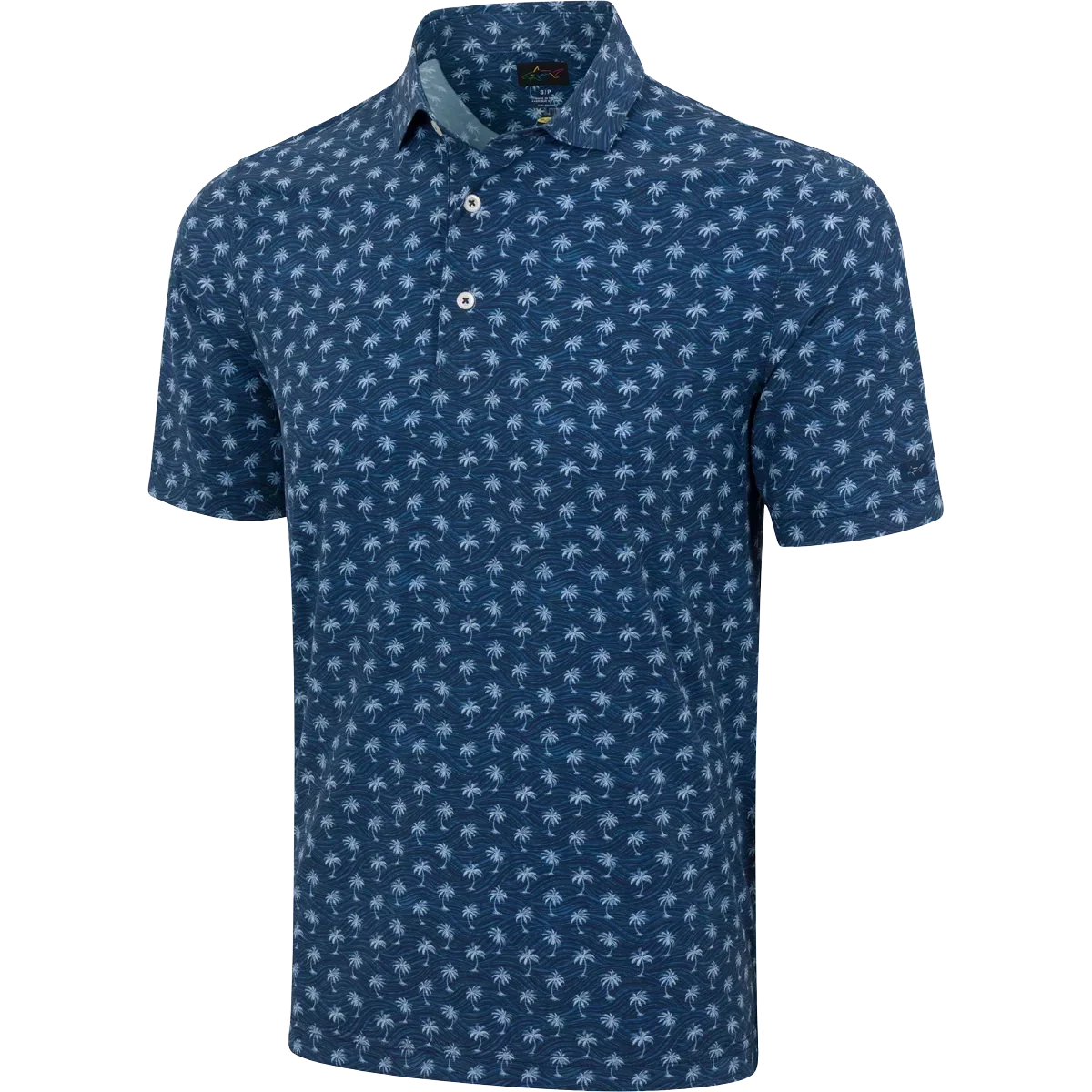 Greg Norman Men's Breezy Palm Golf Polo Tshirt (US Size) Navy